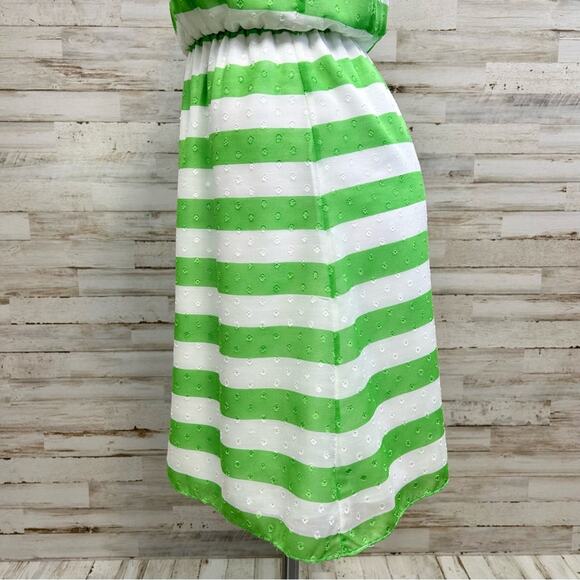 Lilly Pulitzer Danna Awning Green Striped Dress Size XS Ruffle Sleeves - Picture 7 of 14
